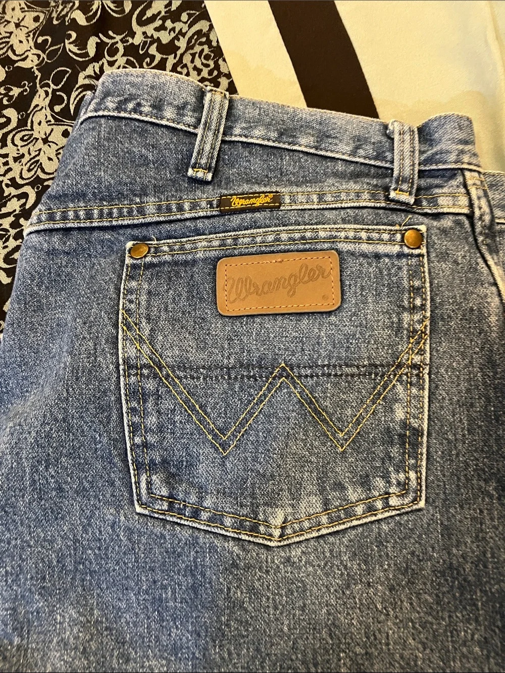 Wrangler George Strait Men's Light Blue Straight Jeans